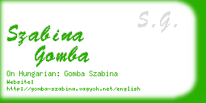 szabina gomba business card